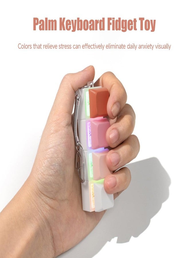 mintcaps Keyboard Fidget Toy - Keyboard Clicker with LED Light Fidget Keyboard Keychain Fidget Toy Stress Relief Keyboard Fidget Clicker - Image 4